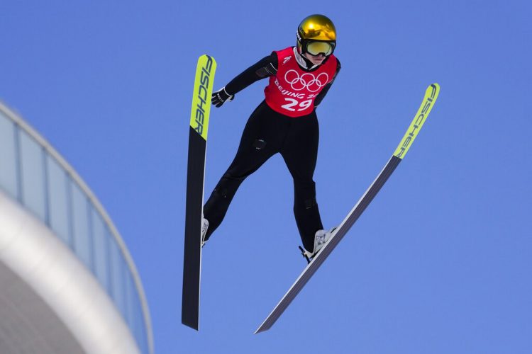 Olympic ski jumpers count on technique and timing